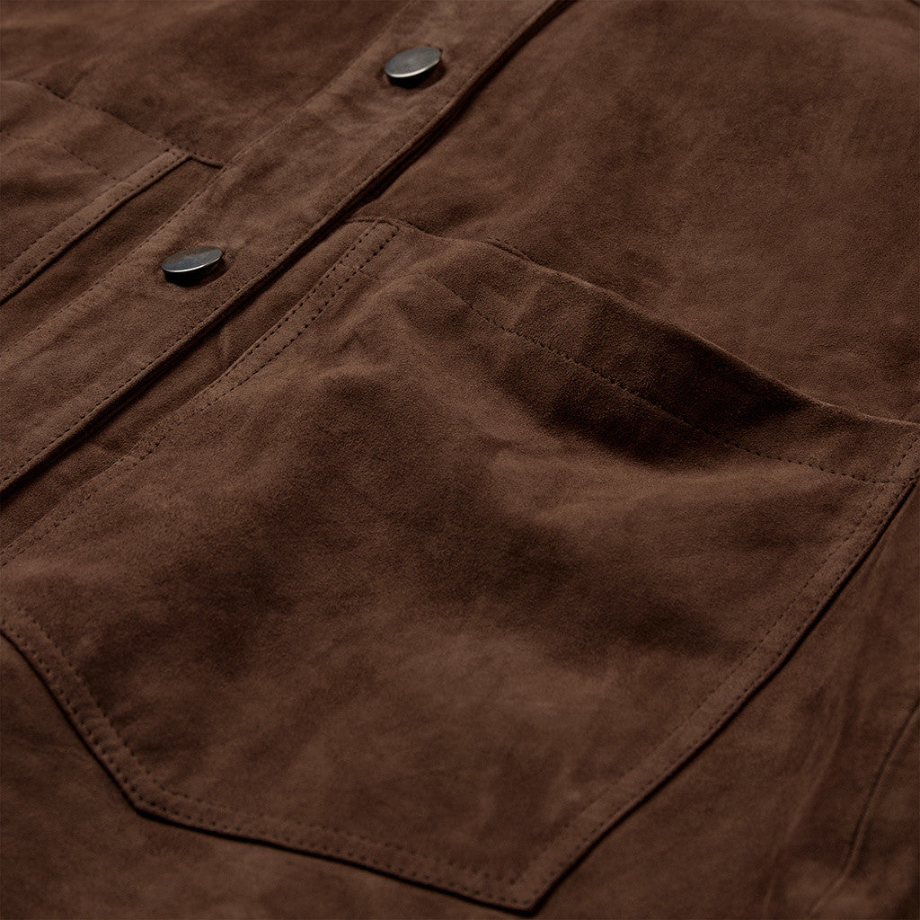 Depeche leather wear Tonja oversize suede shirt Shirt 311 Wood