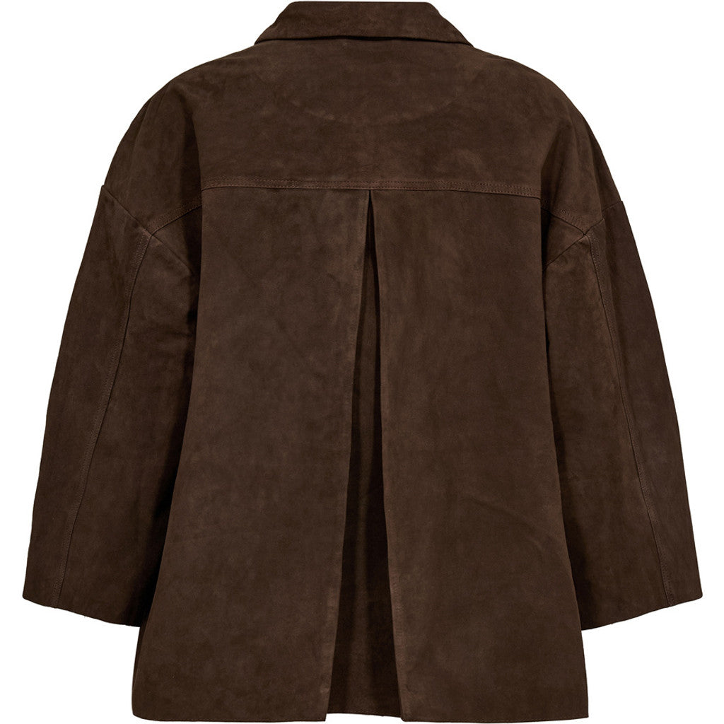 Depeche leather wear Tonja oversize suede shirt Shirt 067 Dusty brown