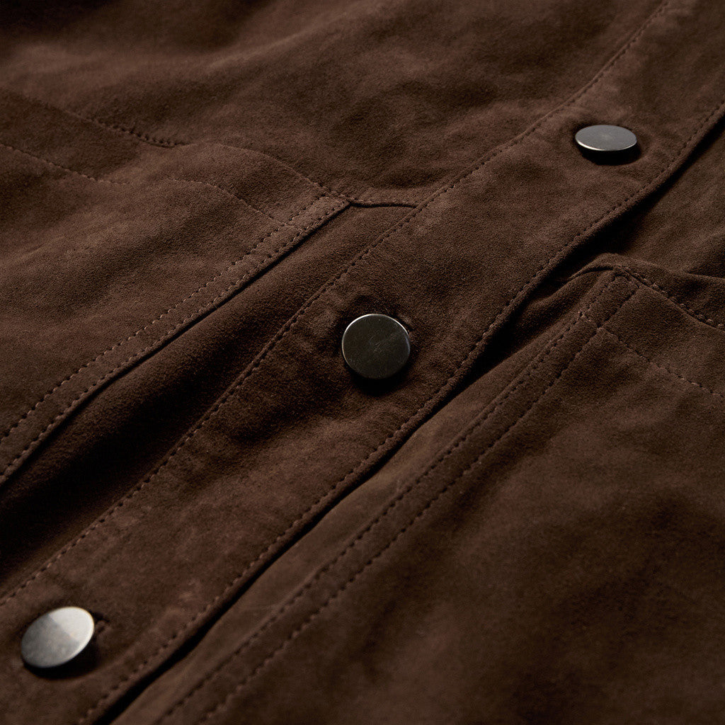 Depeche leather wear Tonja oversize suede shirt Shirt 067 Dusty brown
