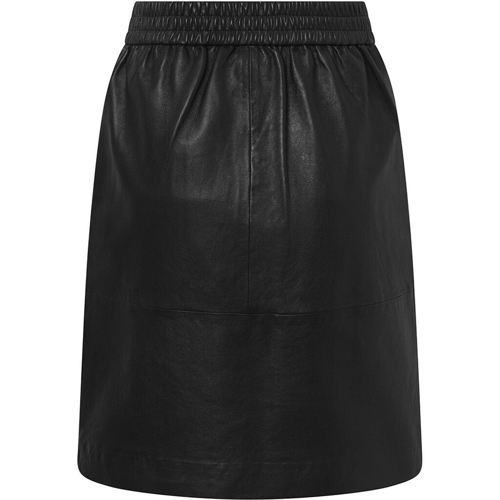 Depeche leather wear Trendy Maria leather skirt Skirts 099 Black (Nero)