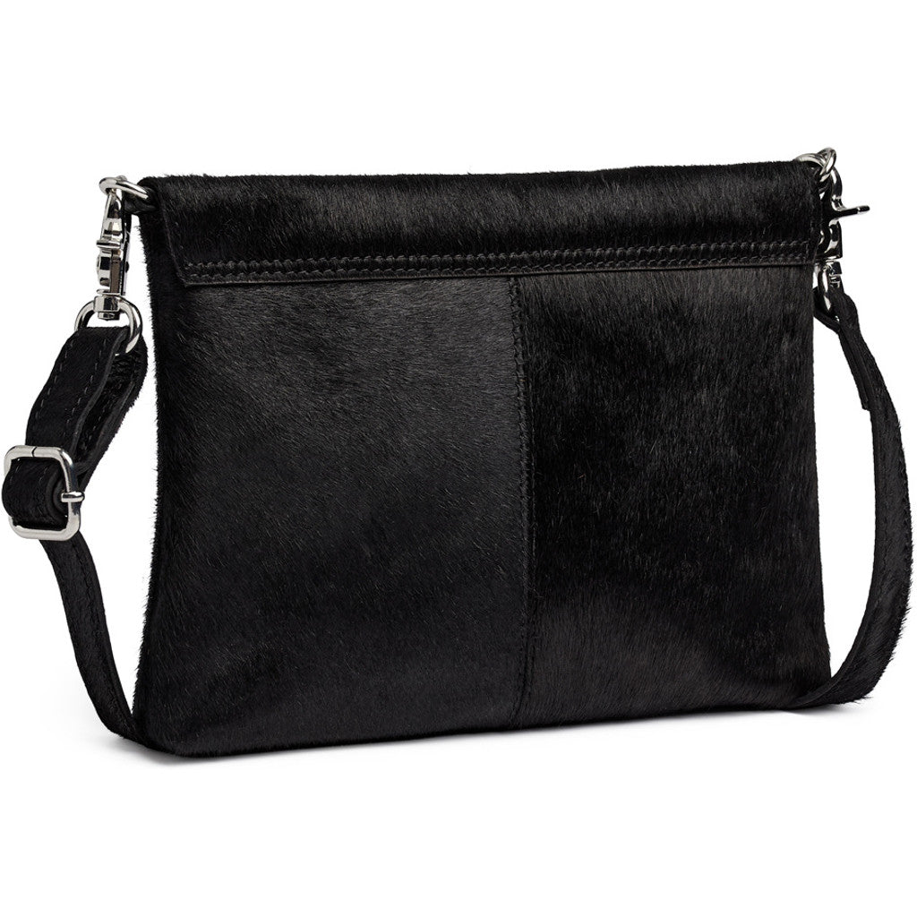 DEPECHE Hair-on leather clutch Clutch 095 Jet Black