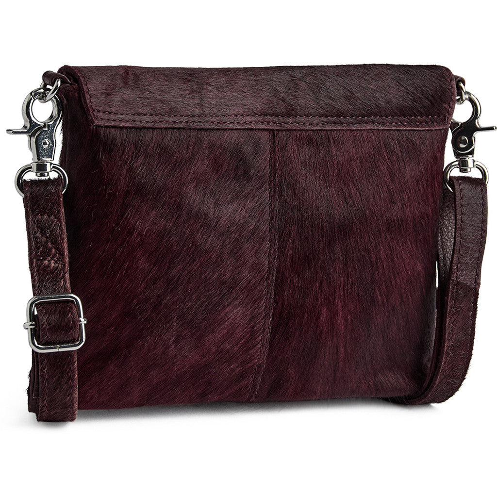 DEPECHE Hair-on leather clutch Clutch 305 Ox Blood