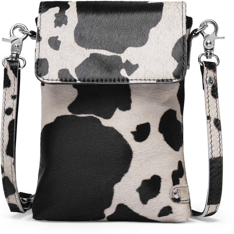 DEPECHE Trendy cow mobilebag Mobilebag 099 Black (Nero)