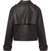 Depeche leather wear Trendy short May trenchcoat in soft leather Jackets 008 Chocolate