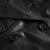 Depeche leather wear Trendy short May trenchcoat in soft leather Jackets 099 Black (Nero)