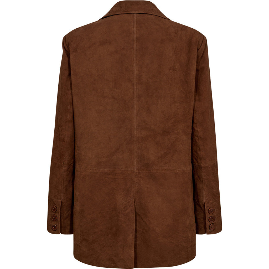 Depeche leather wear Zenia suede blazer Blazer 014 Cognac