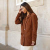 Depeche leather wear Zenia suede blazer Blazer 014 Cognac