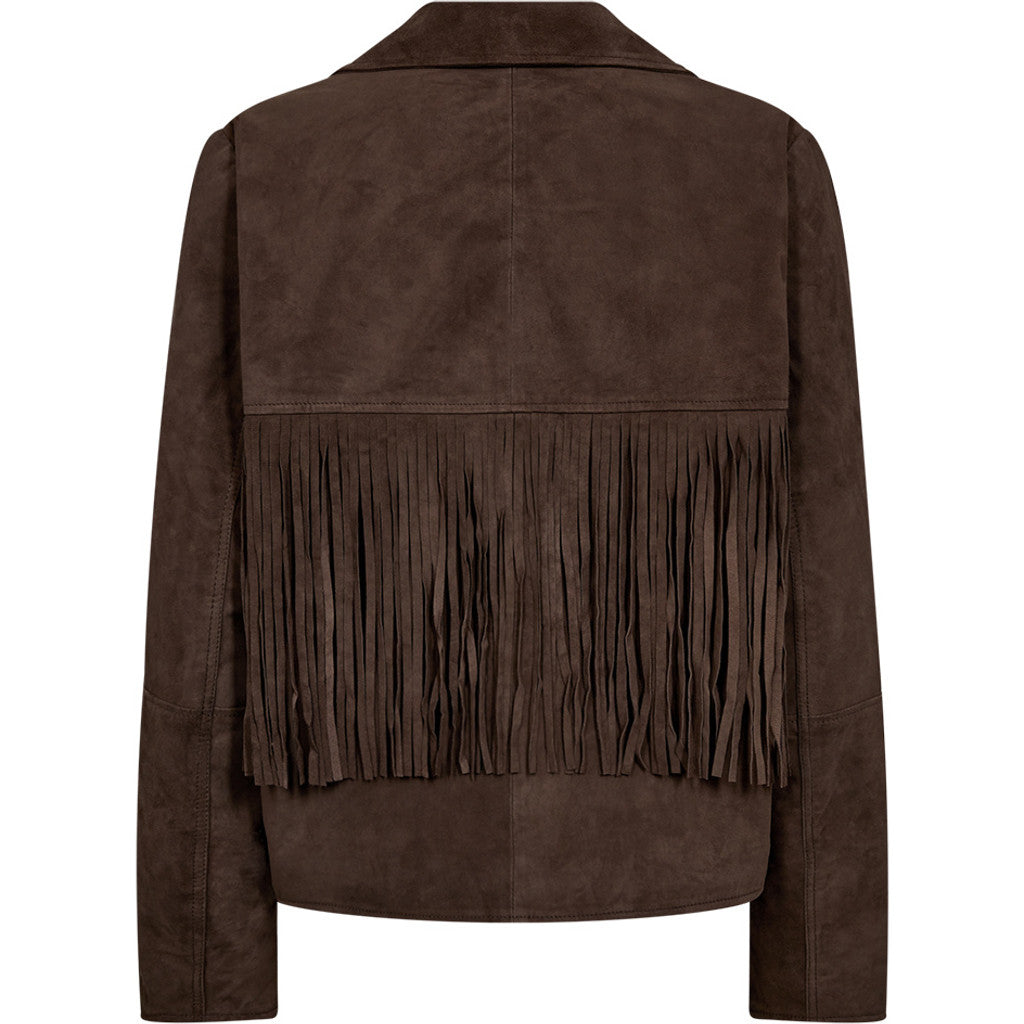 Depeche leather wear Vandana suede jacket with fringes Jackets 217 Deer
