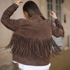 Depeche leather wear Vandana suede jacket with fringes Jackets 217 Deer