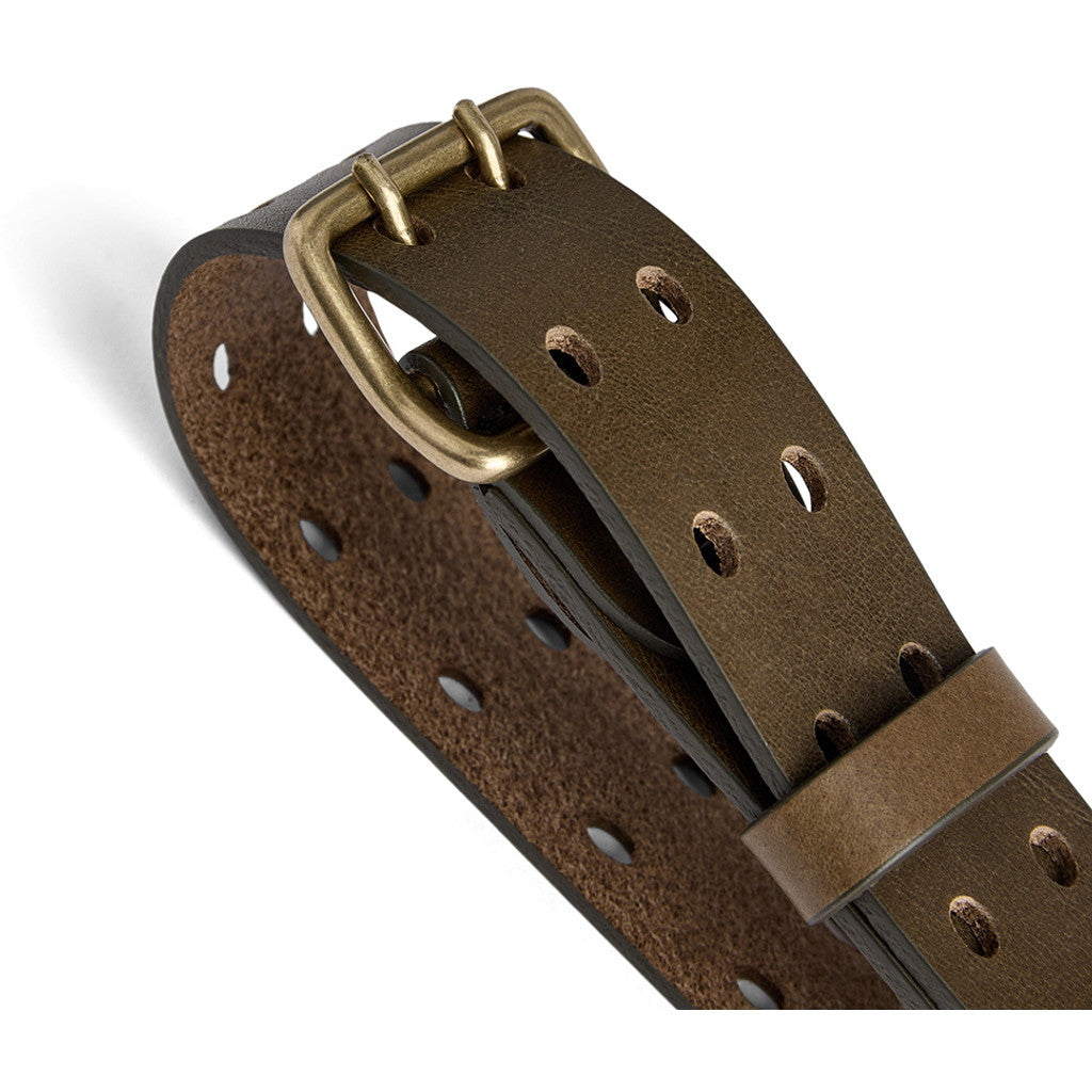 DEPECHE Waist narrow belt in soft leather quality Belts 049 Army Green