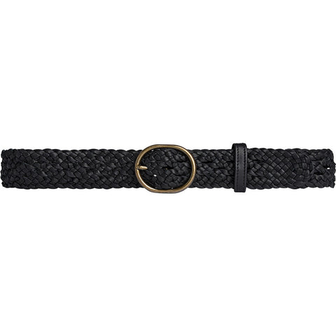 DEPECHE Weave Belt Belt 154 Black/Brass