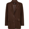 Depeche leather wear Zenia suede blazer Blazer 067 Dusty brown
