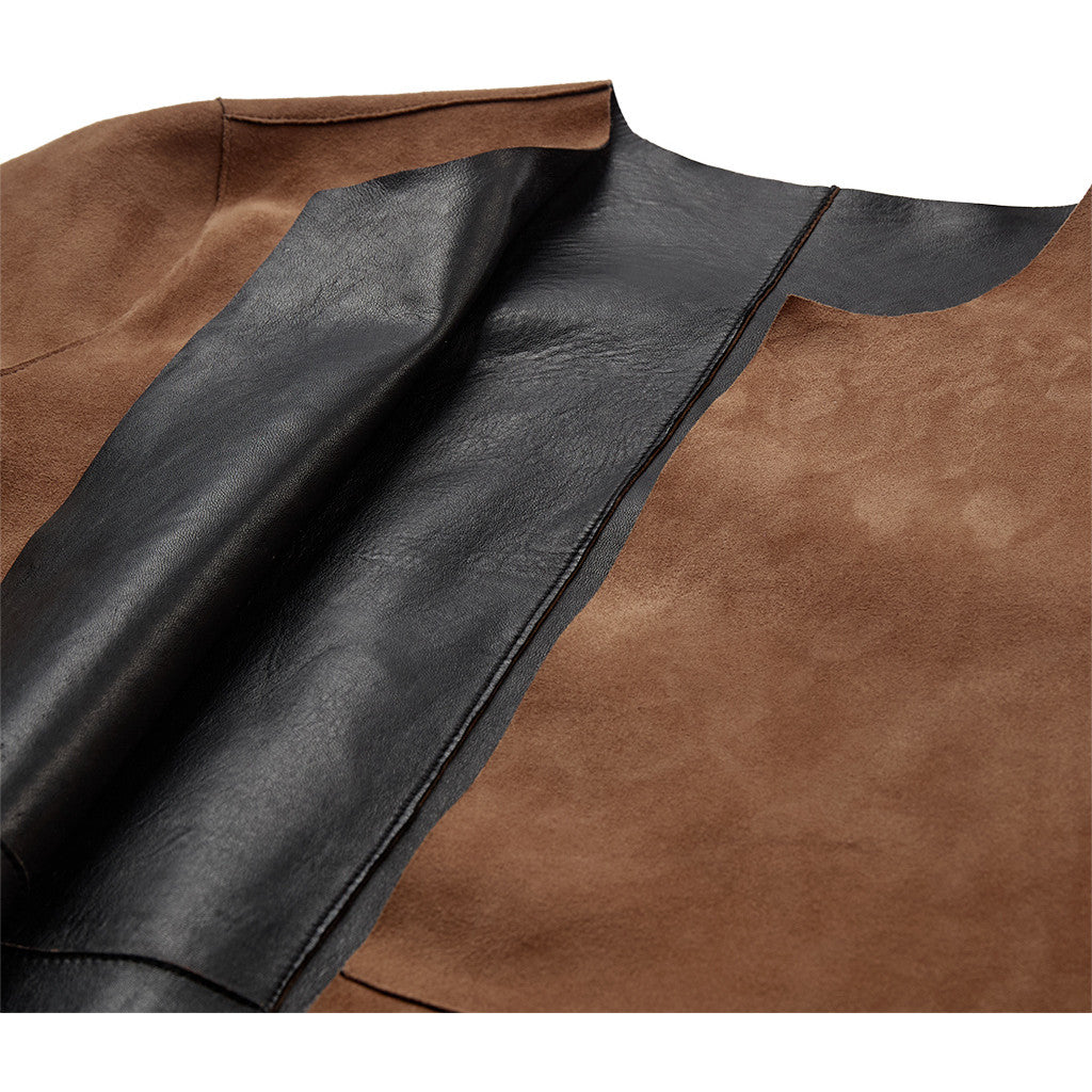 Depeche leather wear Zita 2 in 1 beautiful leather jacket Jackets 310 Mud Black combi