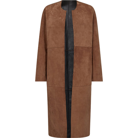 Depeche leather wear Zita 2 in 1 beautiful leather jacket Jackets 310 Mud Black combi