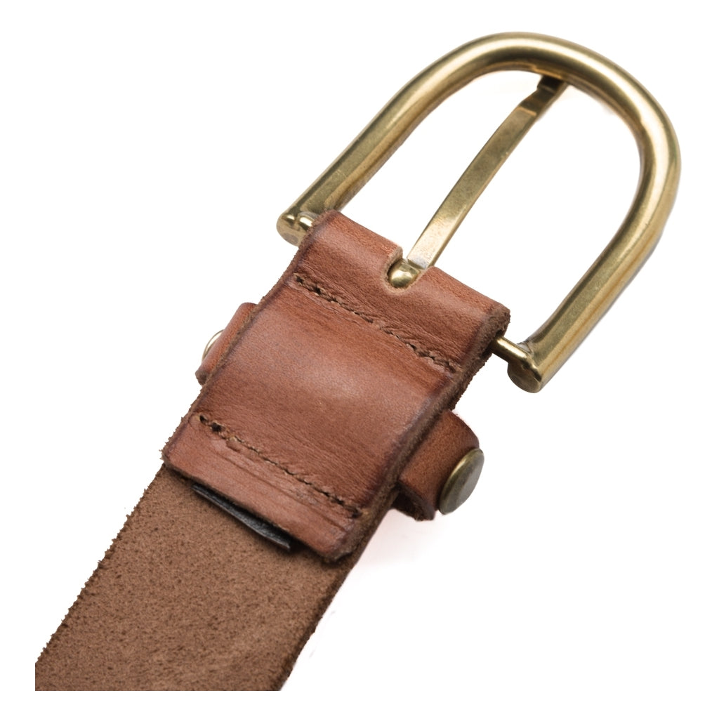 DEPECHE Beautiful and cool leather belt Belts 153 Cognac/Brass