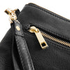 DEPECHE Beautiful leather clutch with golden zippers Small bag / Clutch 099 Black (Nero)