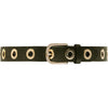 DEPECHE Cool jeans leather belt decorated with large eyelets Belts 049 Army Green