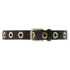 DEPECHE Cool jeans leather belt decorated with large eyelets Belts 097 Gold