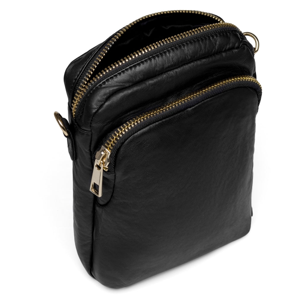 DEPECHE Crossover bag in strong and nice leather quality Cross over 097 Gold