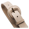 DEPECHE Jenas leather belt with large buckle Belt 011 Sand