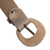 DEPECHE Jenas leather belt with large buckle Belt 011 Sand