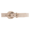 DEPECHE Jenas leather belt with large buckle Belt 011 Sand