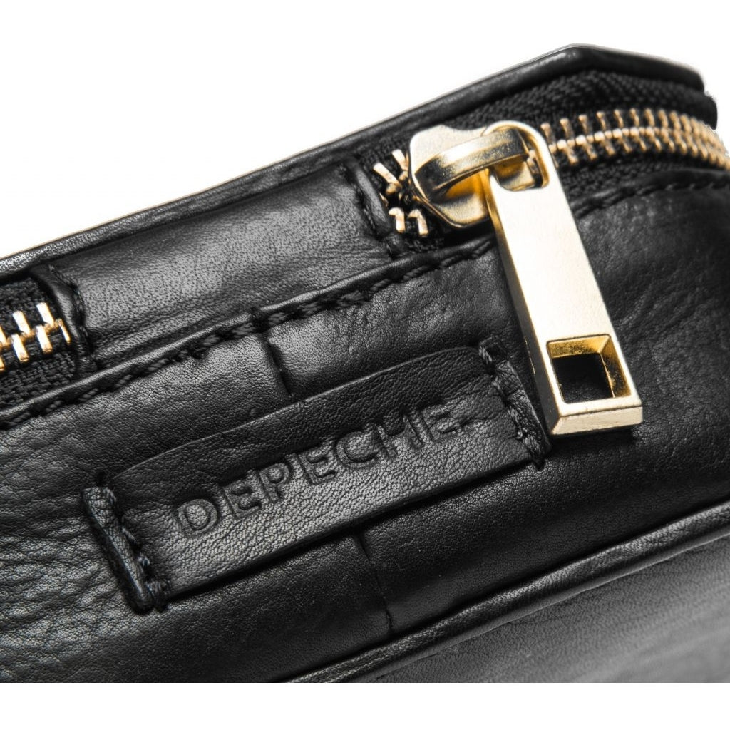 DEPECHE Large jewellery box in leather Accessories 099 Black (Nero)