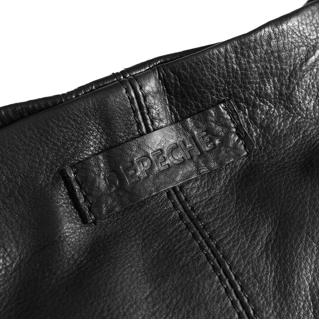 DEPECHE Leather shopper bag in a soft and wearable quality Shopper 099 Black (Nero)