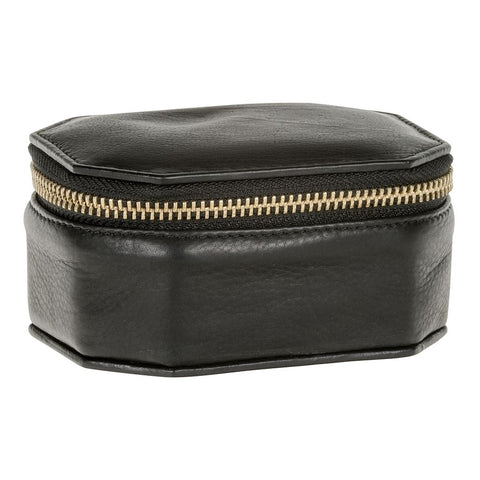 DEPECHE Medium jewellery box in leather Accessories 099 Black (Nero)