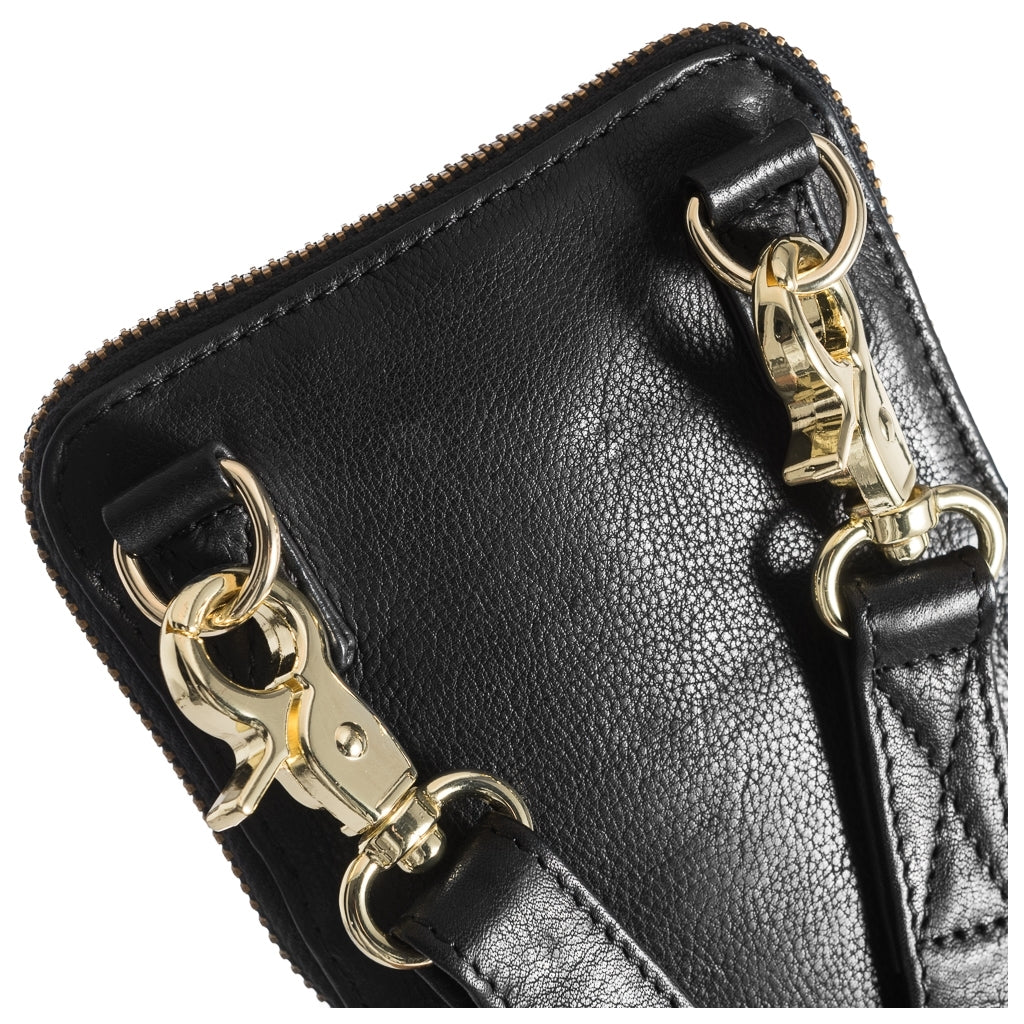 DEPECHE Mobilebag in soft leather quality Mobilebag 099 Black (Nero)