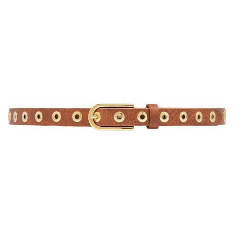 DEPECHE Cool narrow belt with details Belts 015 Brown