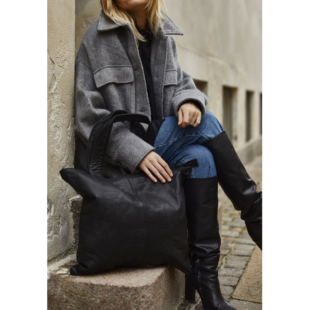 DEPECHE Oversize shopper bag in vintage look Shopper 099 Black (Nero)