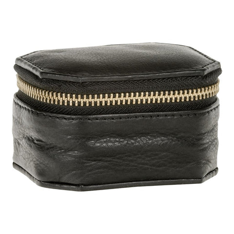 DEPECHE Small jewellery box in leather Accessories 099 Black (Nero)